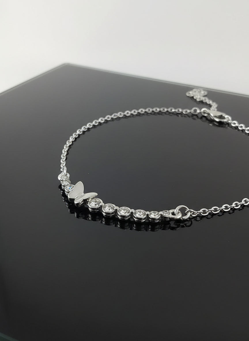 Collana Farfalla & Strass 🖤 Acciaio Inossidabile Handmade