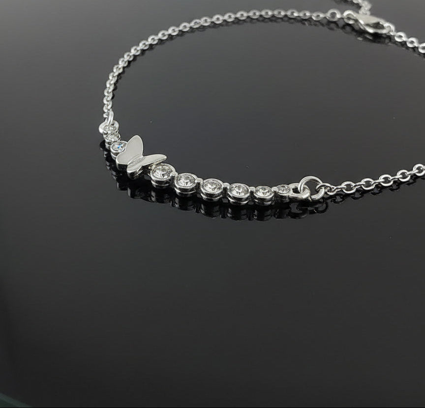Collana Farfalla & Strass 🖤 Acciaio Inossidabile Handmade