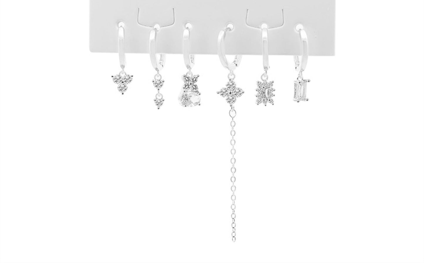 Set 6 Orecchini Fantasilandia – Mix Diverso con Zirconi