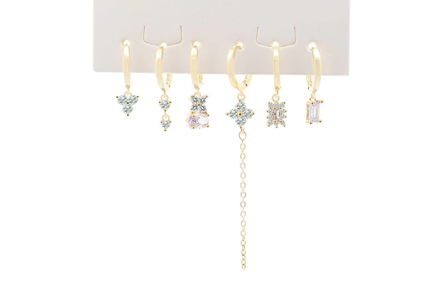Set 6 Orecchini Fantasilandia – Mix Diverso con Zirconi