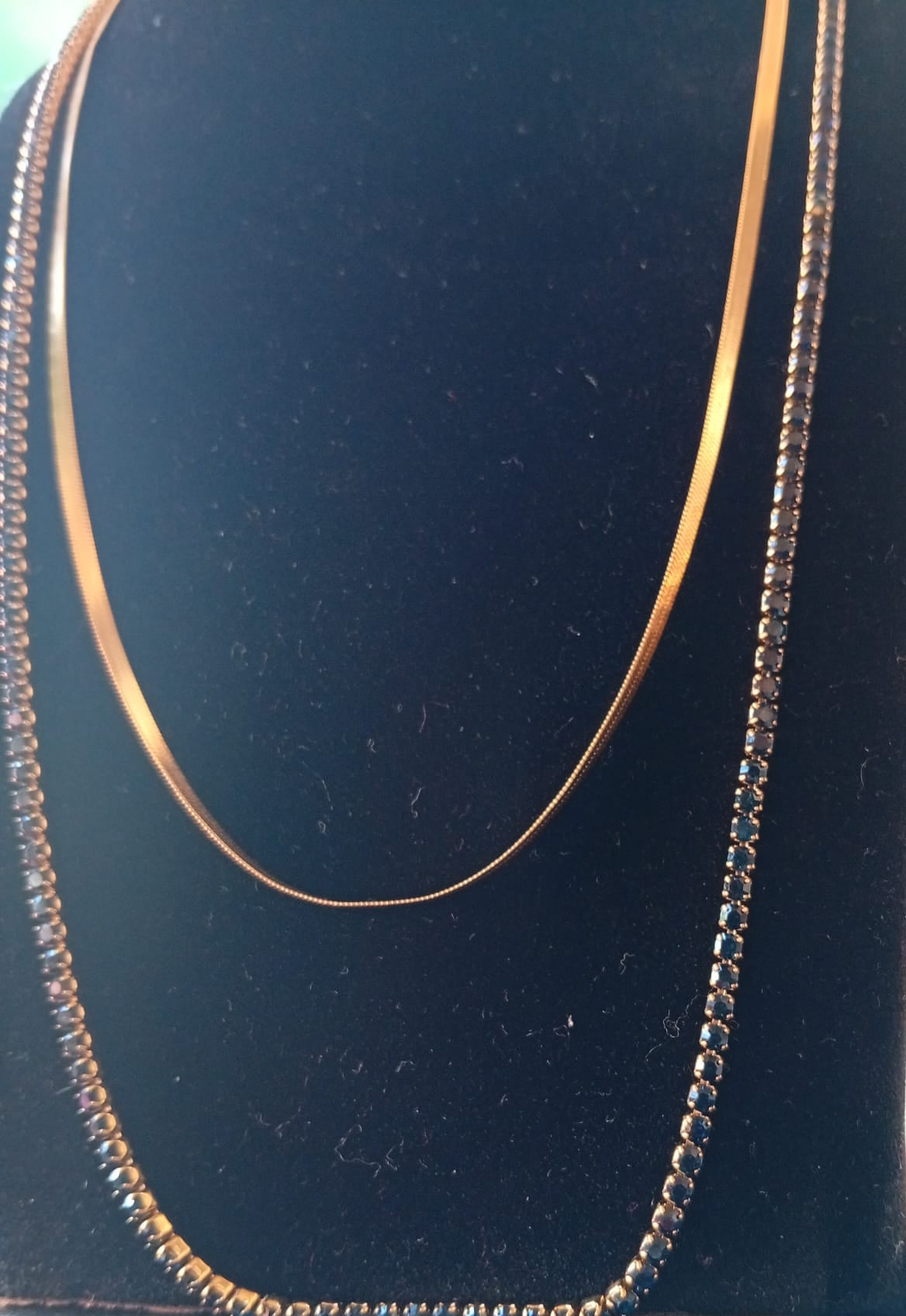 Collana Doppio Filo Tennis Snake 🖤 Acciaio Inossidabile