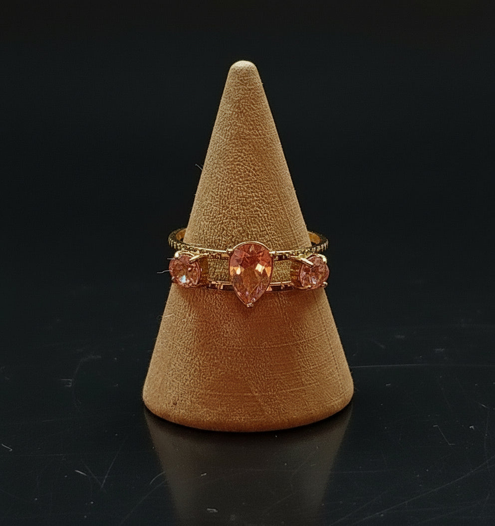 Anello Frozen 🖤 Pietra in Vetro Effetto Cristallo Regolabile