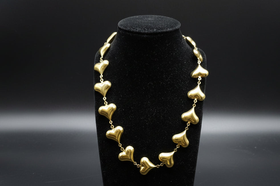 Girocollo Sonaglio Mille Cuori ♥ Bijoux in Acciaio con Cuori 3D