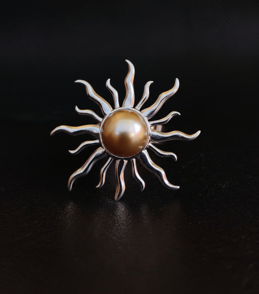 Anello Sole 🖤 Bijoux in Acciaio Inossidabile con Ciondolo Sole