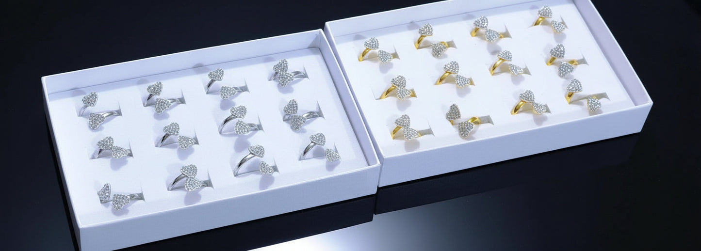 Omaggio Anello cuori brillanti