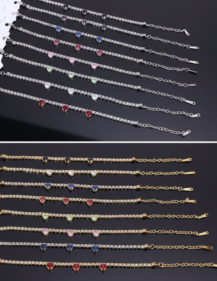 Omaggio Bracciale tennis cuore d luce