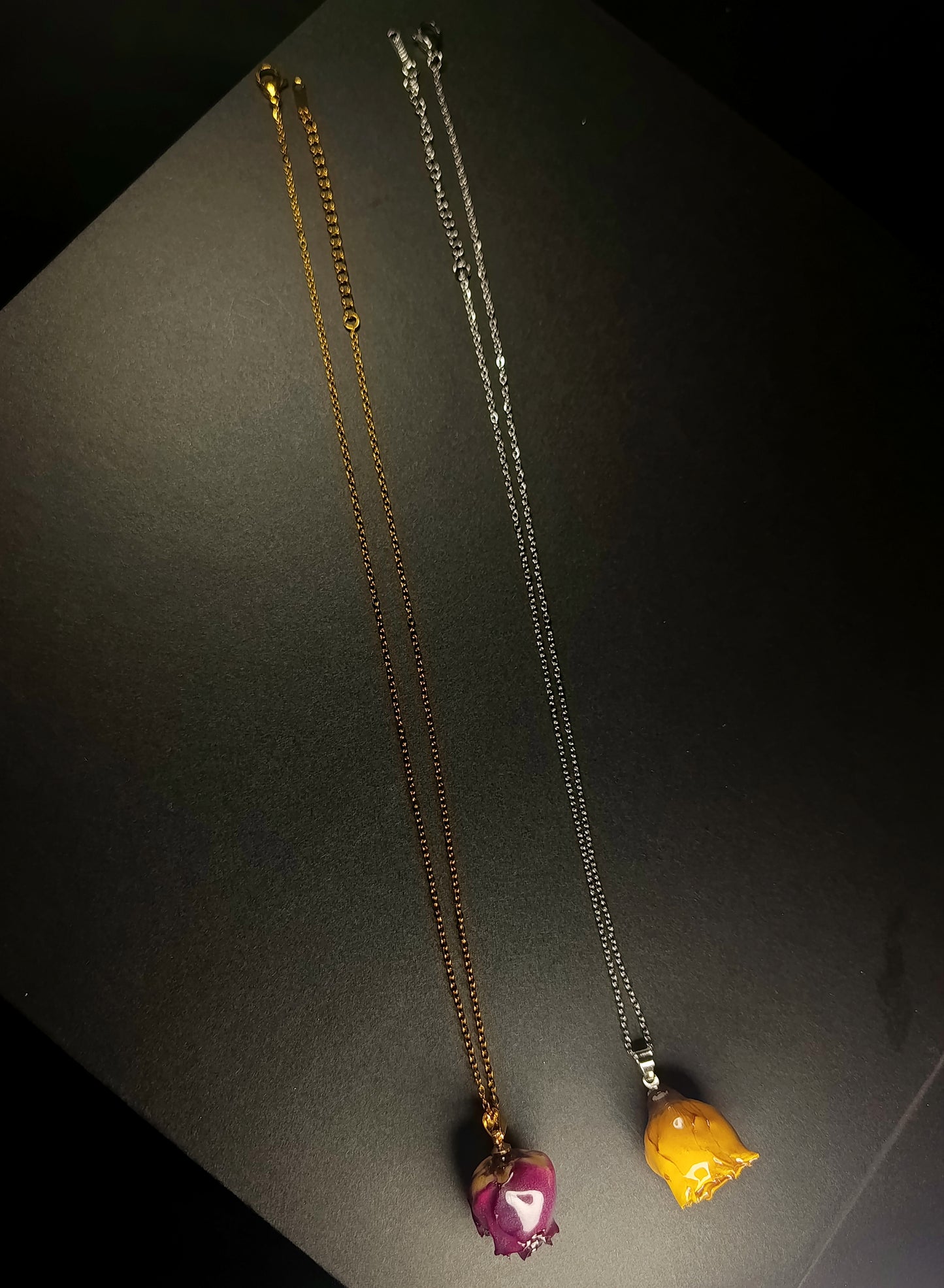 Omaggio 🖤 collana bocciolo di rosa