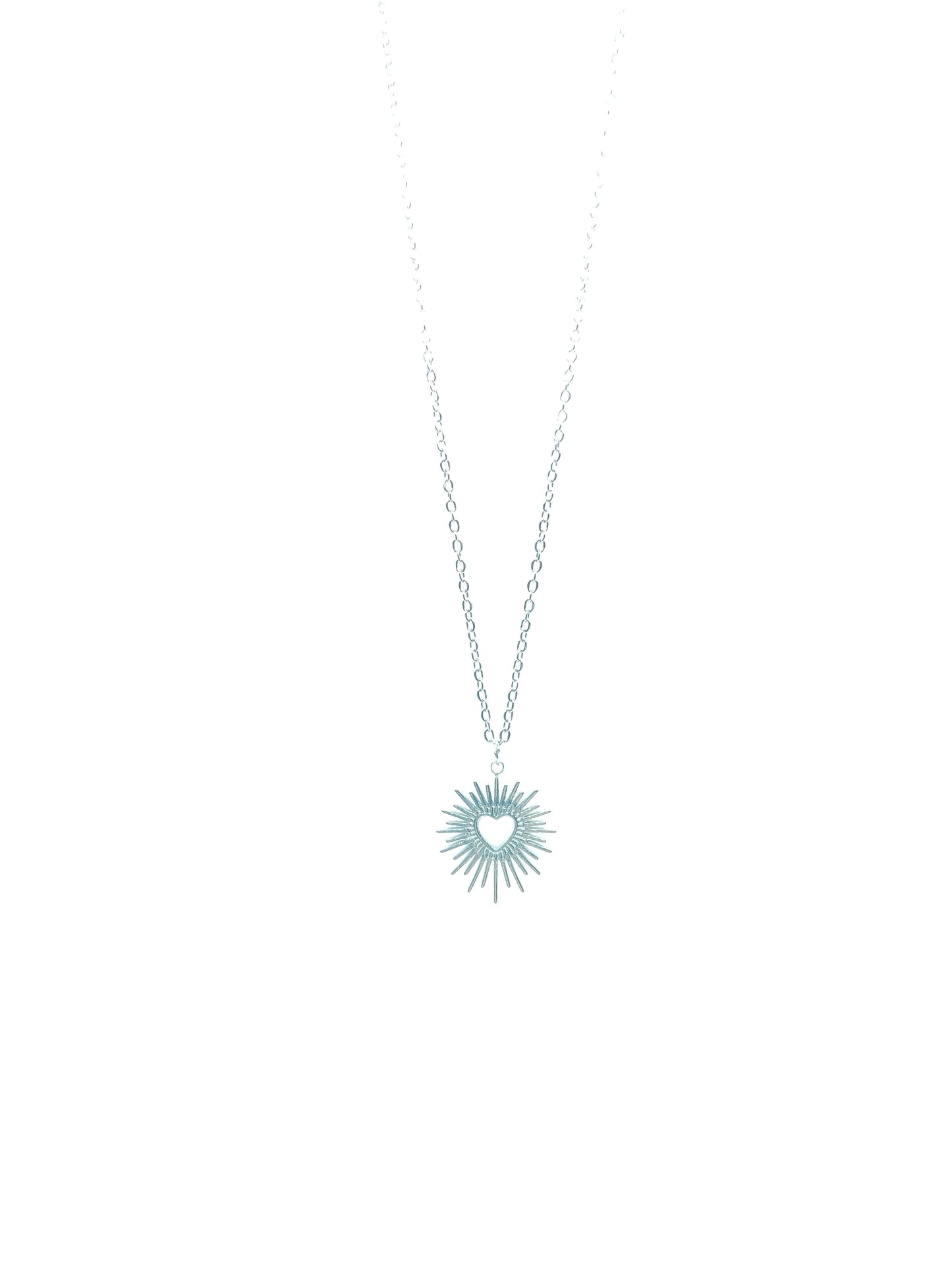 Collana Cuore Solare in Acciaio Inossidabile – Luce e Amore