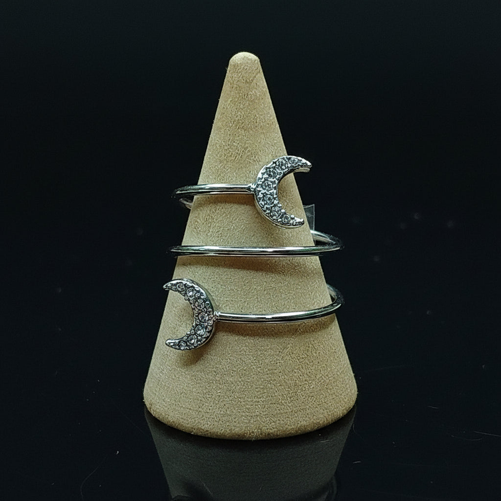 Anello Sogna 🖤 con Strass Regolabile in Acciaio Inossidabile