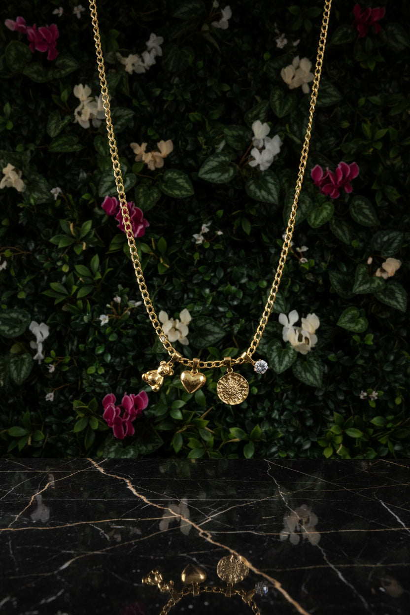 Collana Sweet Love 🖤 Bijoux con Ciondoli Intercambiabili in Acciaio Inossidabile
