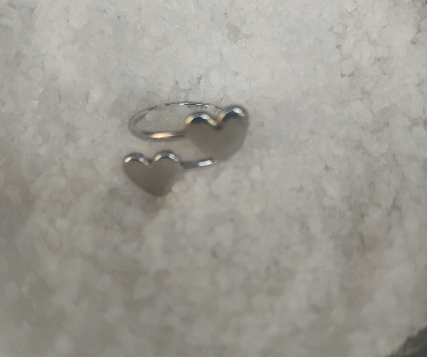 Anello cuore pieno silver