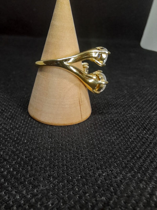 Anello Tre Brillantini in Acciaio – Punti Luce a Gradazione