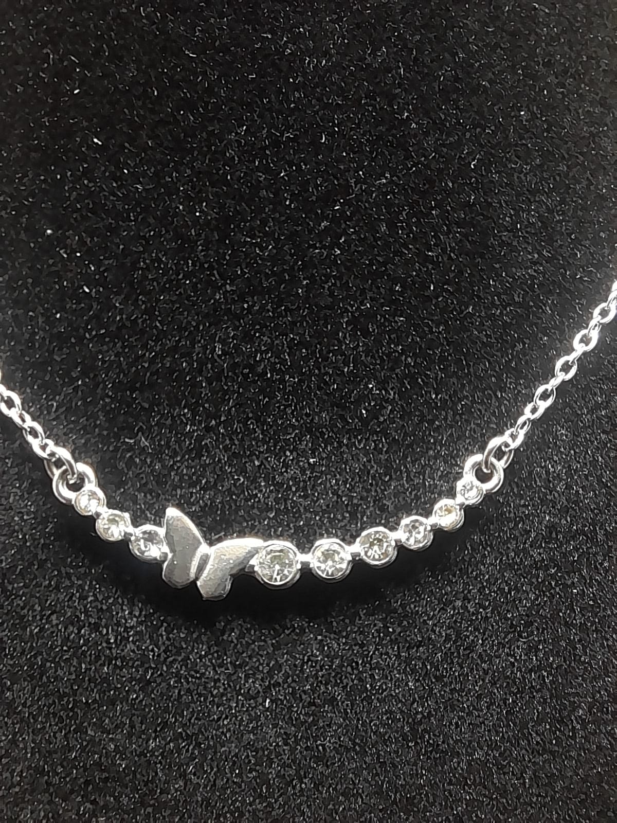 Farfalla e Strass – Collana in Acciaio Inox Handmade