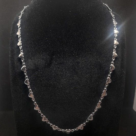 Collana Maglia di Cuori – Acciaio Inox Handmade