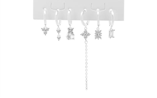 Set 6 Orecchini Fantasilandia – Mix Diverso con Zirconi