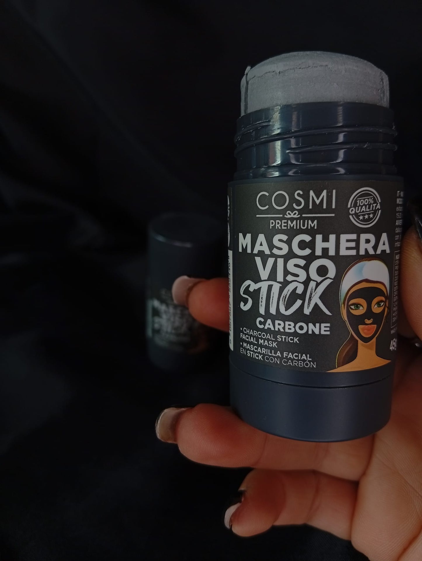 Maschera Viso Stick al Carbone – Cosmi Premium