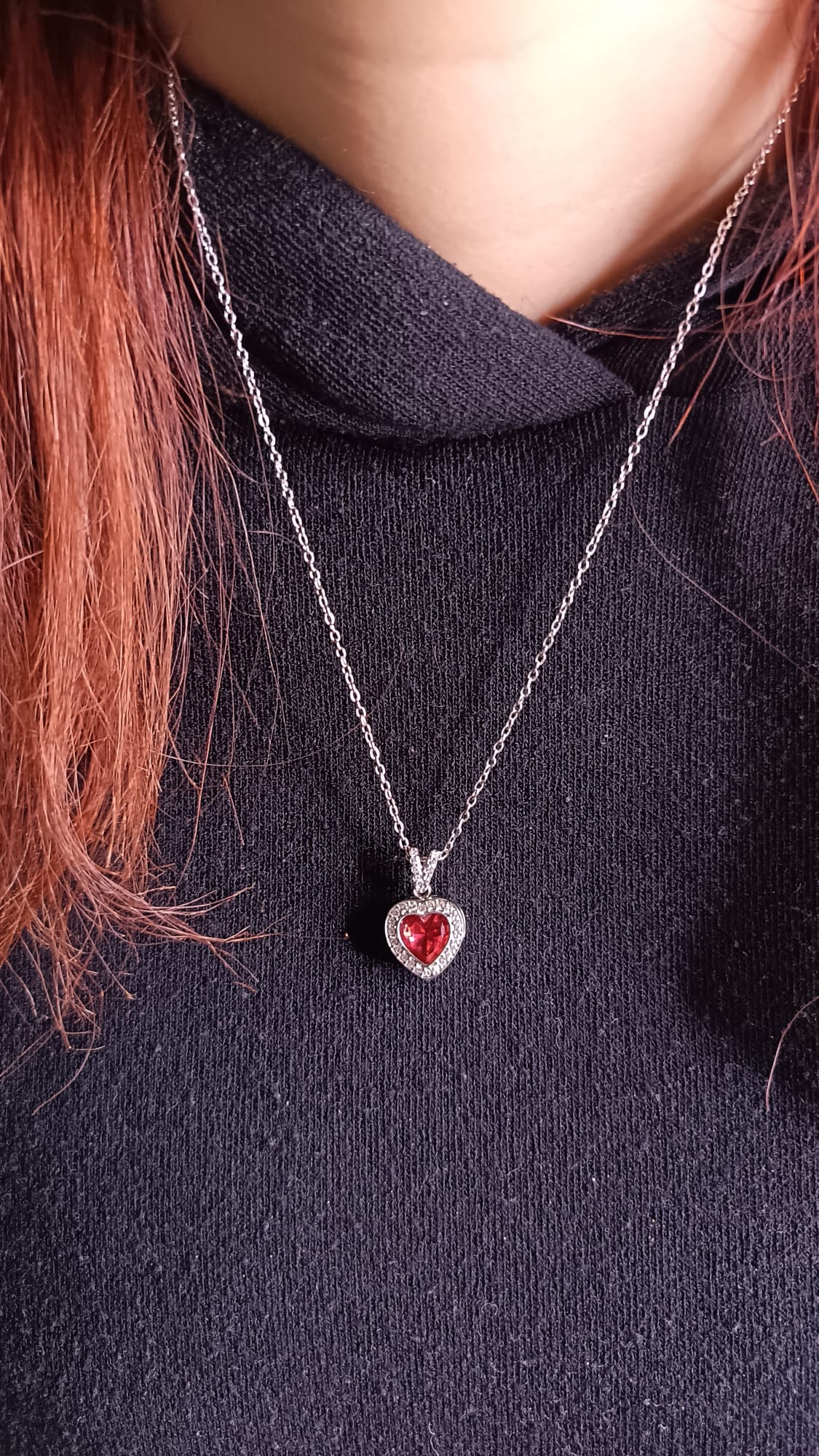 Collana Cuore Intercambiabile in Acciaio Inossidabile con 4 Pietre Incluse - Bijoux Personalizzabile Oro e Argento 🖤