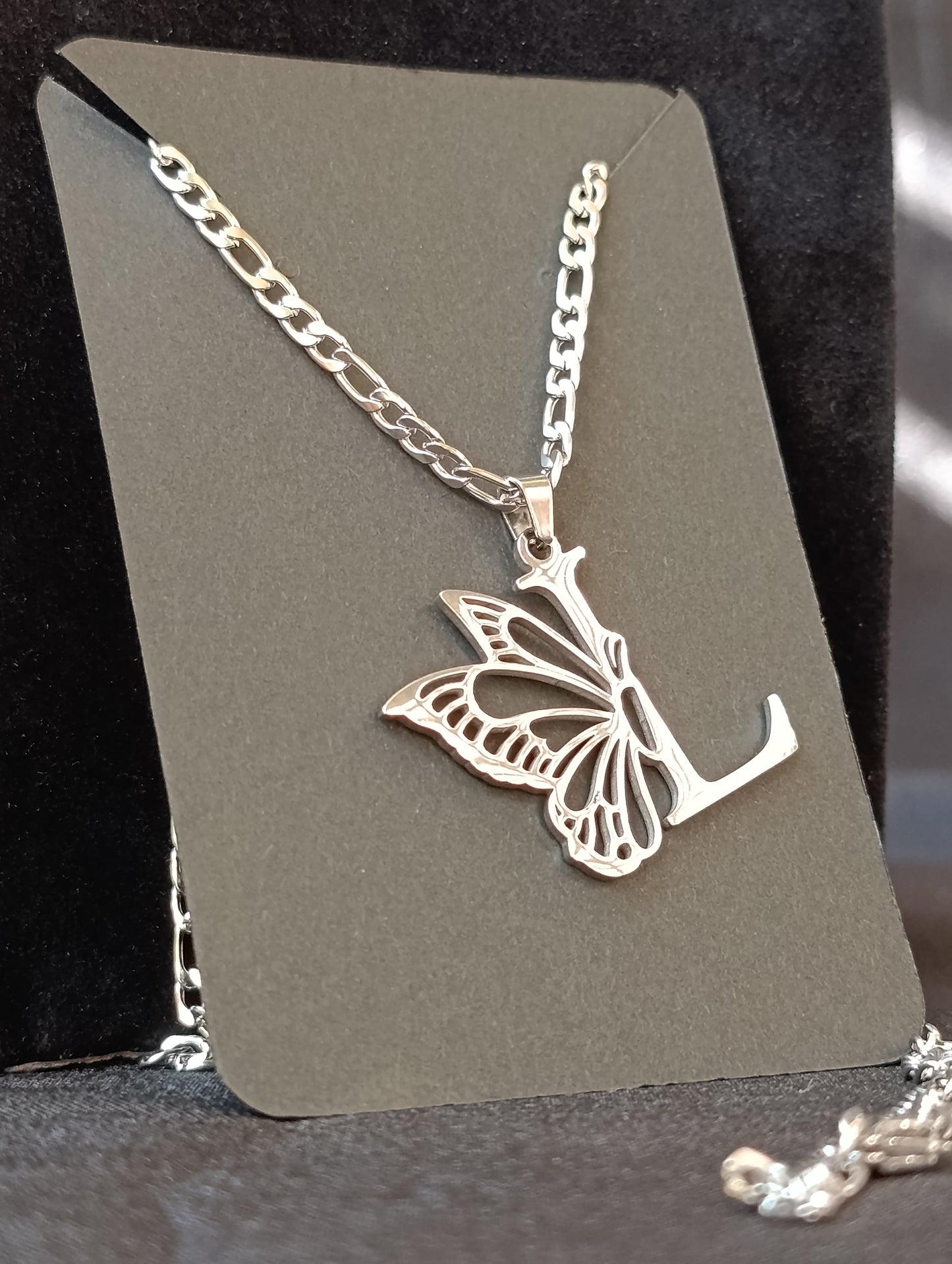 Collana Iniziale Farfalla Acciaio Inossidabile 🖤