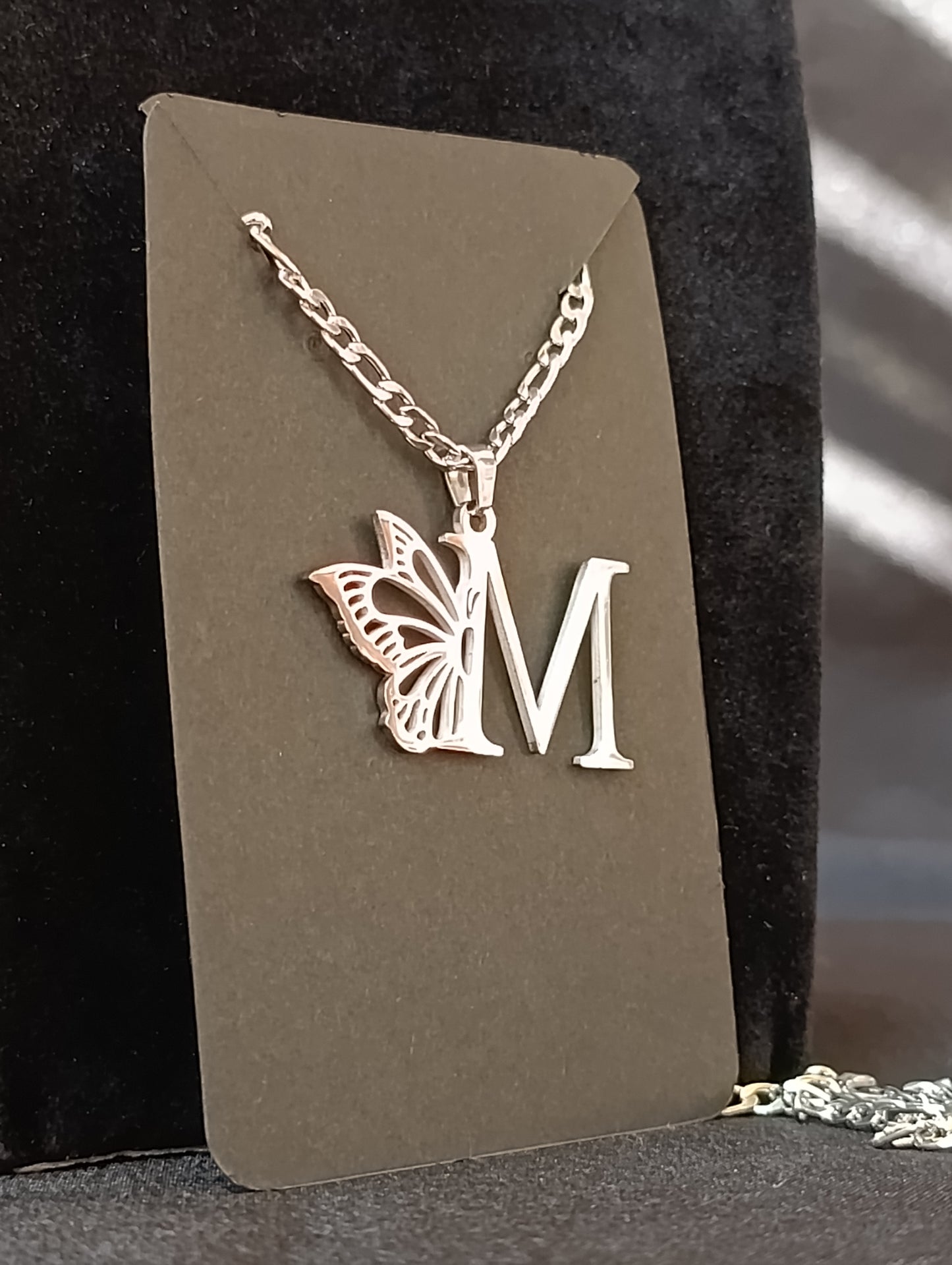 Collana Iniziale Farfalla Acciaio Inossidabile 🖤