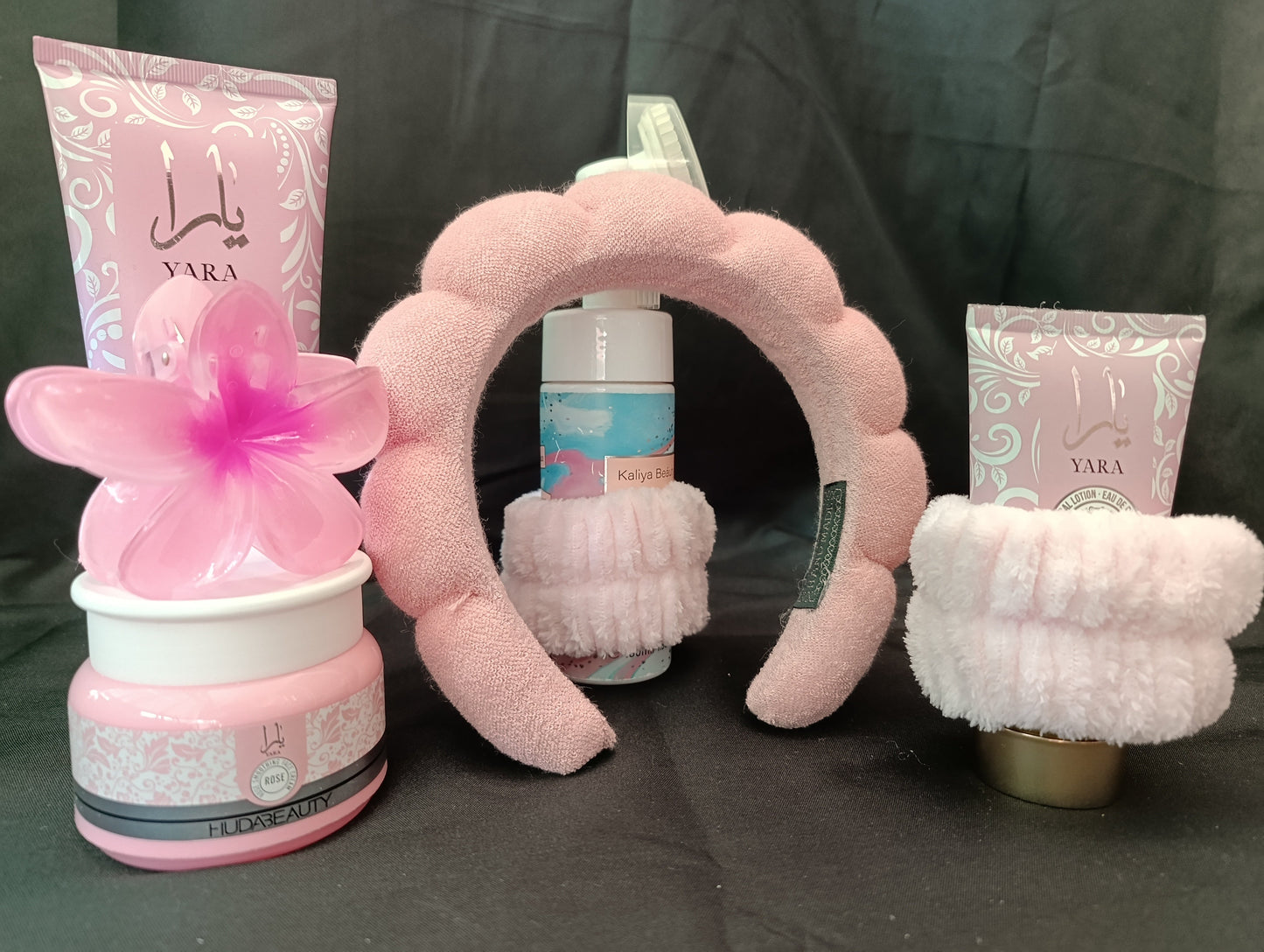 Set Skincare Viso per la Detersione Quotidiana con Cerchietto e Polsini