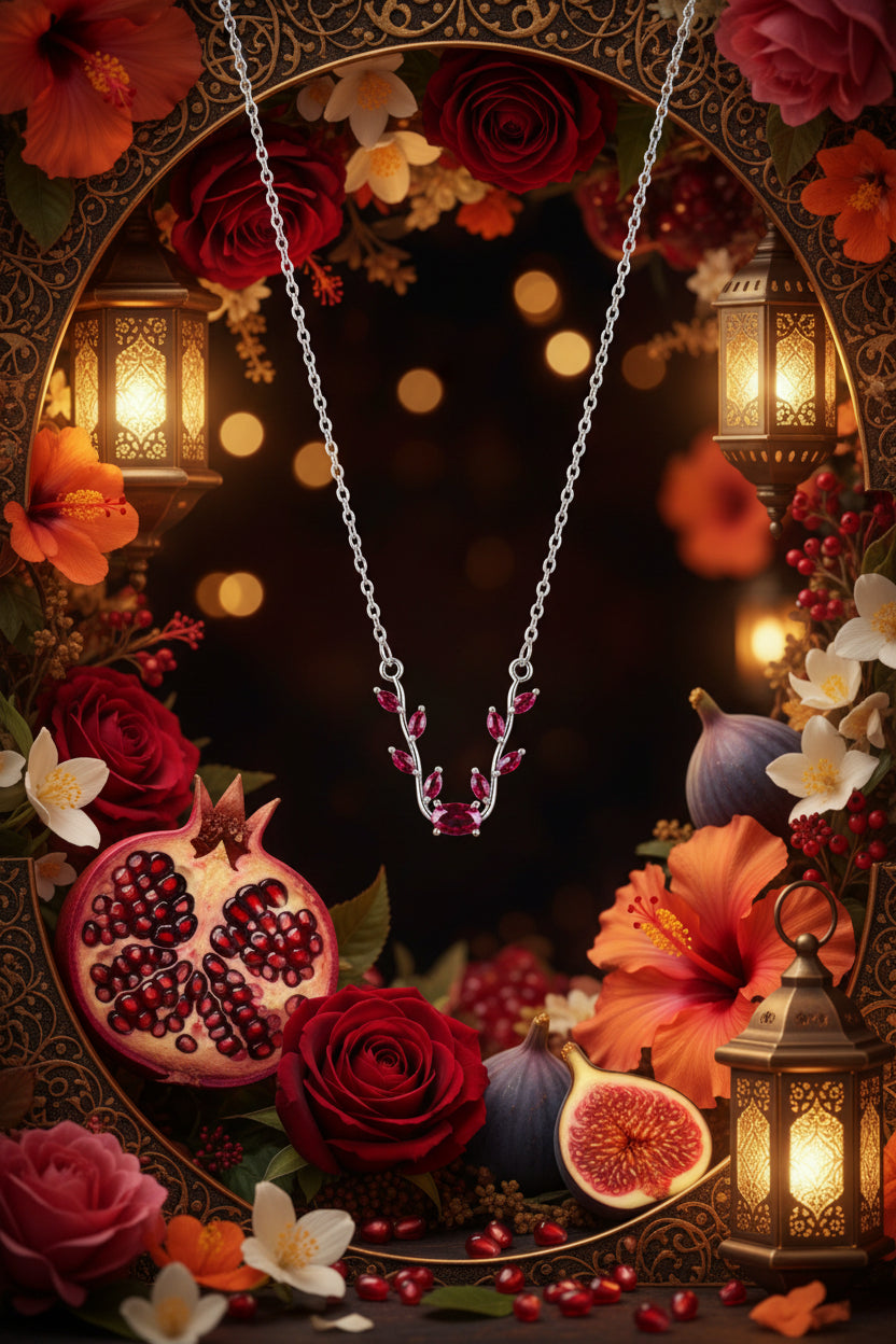 Collana edera velenosa 🖤 bijoux con cristalli a foglia