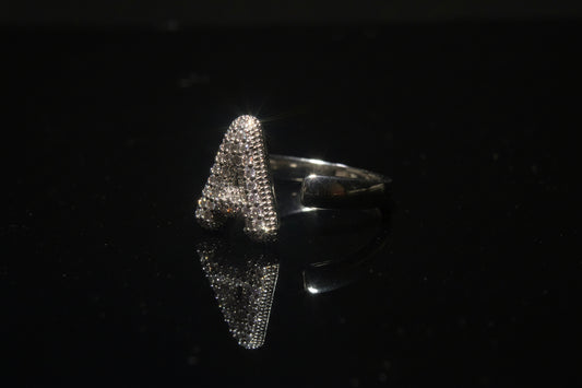 Anello Iniziale Baby Glassa 🖤 Personalizzato con la Tua Lettera in Ottone Placcato