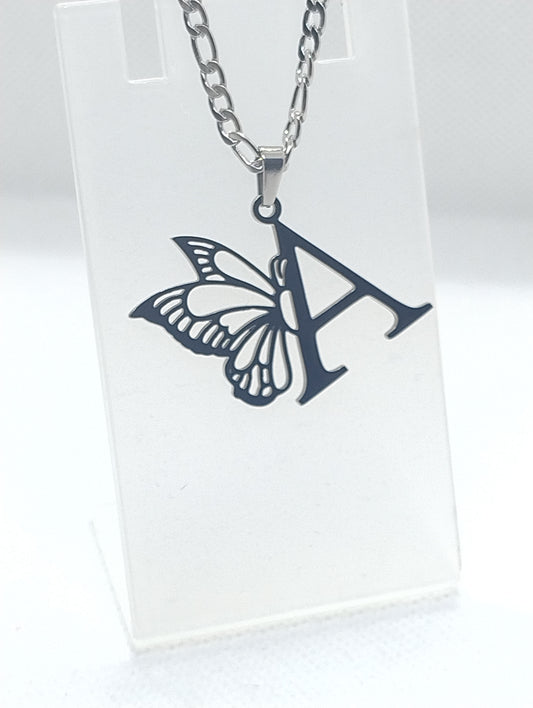 Collana Iniziale Farfalla – Acciaio Inossidabile