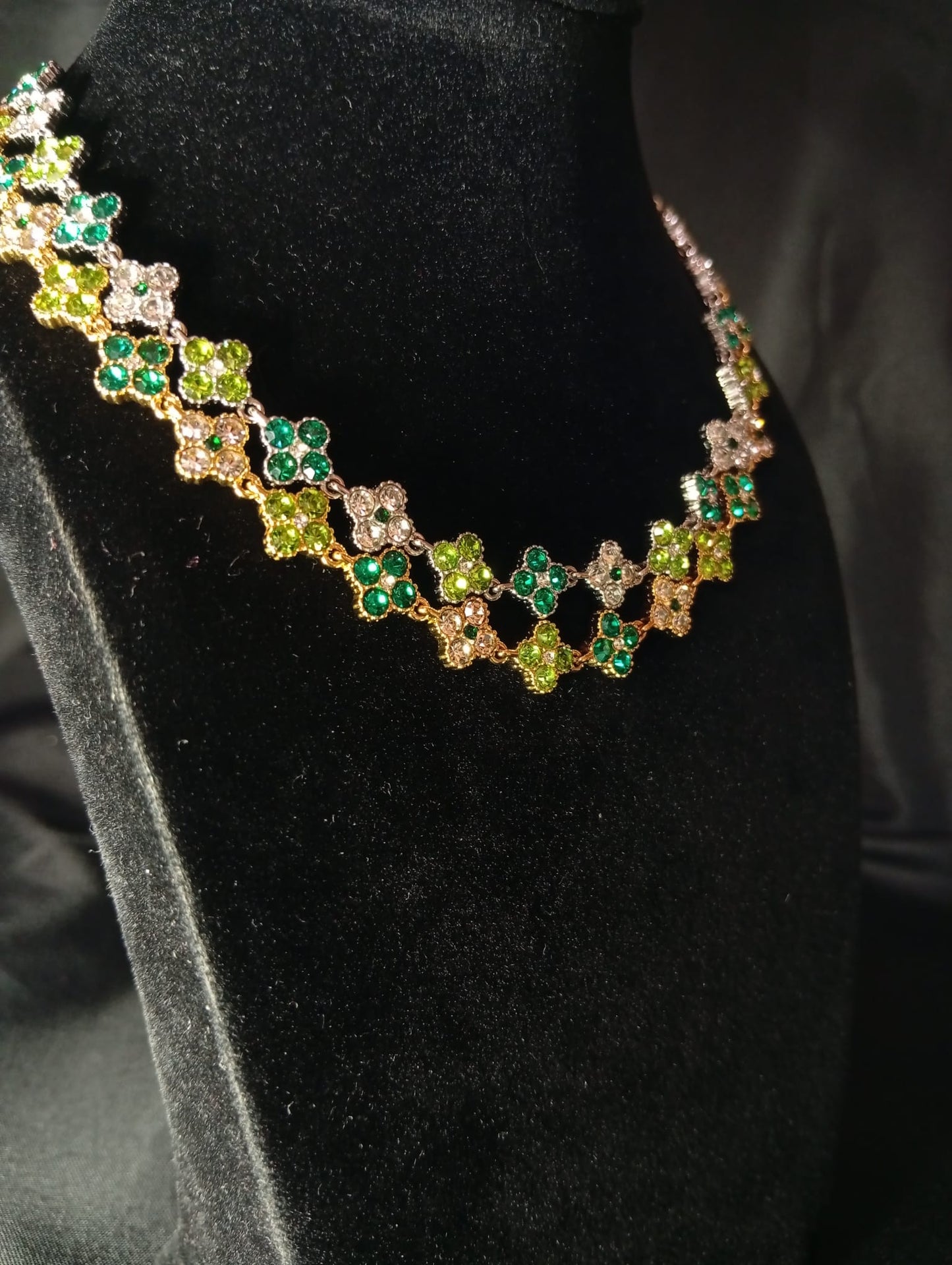 Collana Lumos ♥ Bijoux con Cristalli Multicolor a Quadrifoglio