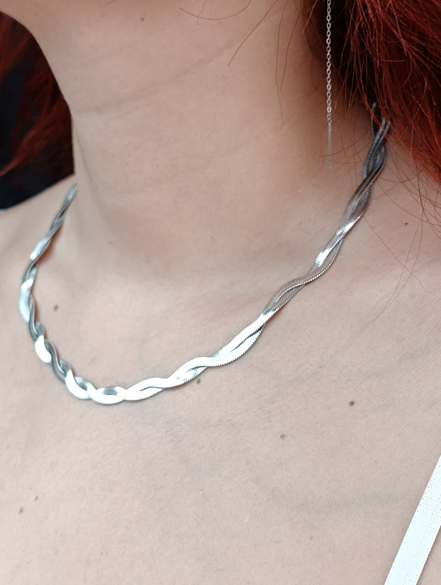 Collana Intreccio 2.0 🖤 Due Catene Snake Intrecciate in Acciaio Inossidabile 316L