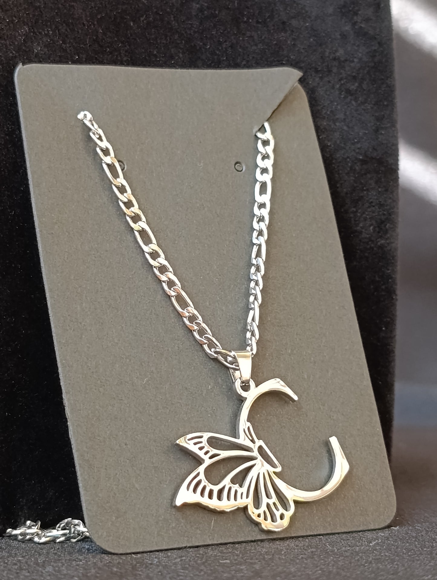 Collana Iniziale Farfalla Acciaio Inossidabile 🖤