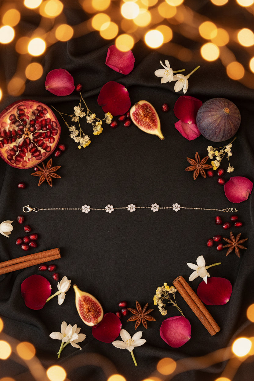 Cavigliera con Margherite in Acciaio Inossidabile 🖤 Bijoux Estivo