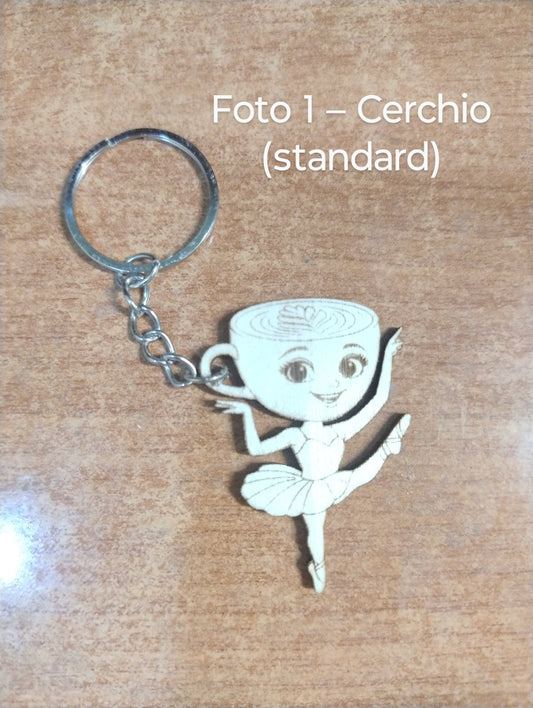 🩰 Ballerina Cappuccina – Portachiavi Brainrot