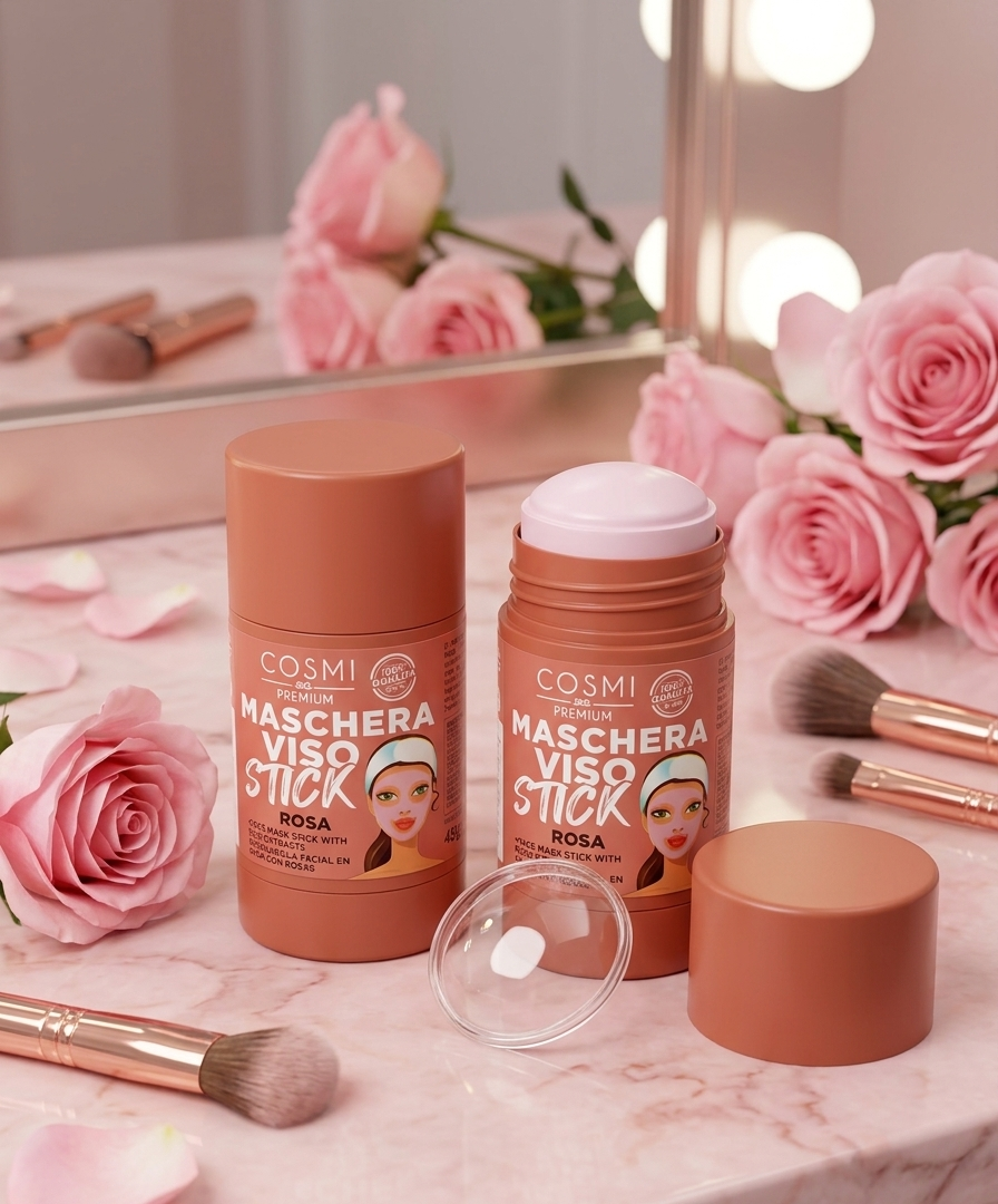 Maschera Viso Stick con Estratti di Rosa 🖤 45g Cosmi Milano