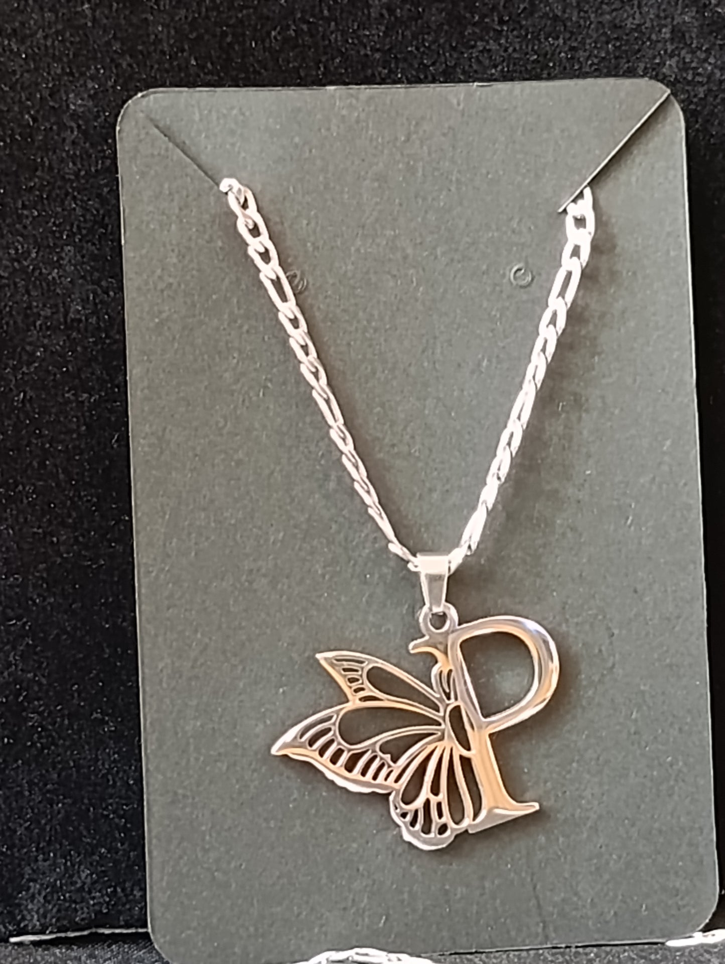 Collana Iniziale Farfalla Acciaio Inossidabile 🖤