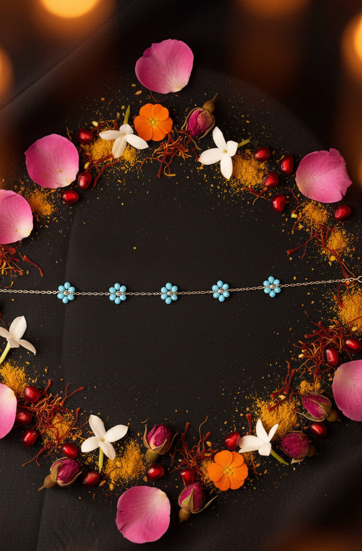Cavigliera con Margherite in Acciaio Inossidabile 🖤 Bijoux Estivo