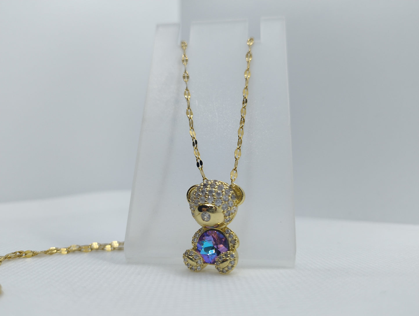 Collana Orsetto con Zirconia Cubica
