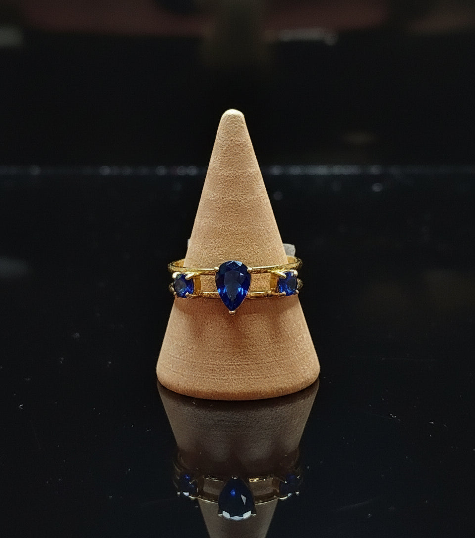 Anello Frozen 🖤 Pietra in Vetro Effetto Cristallo Regolabile