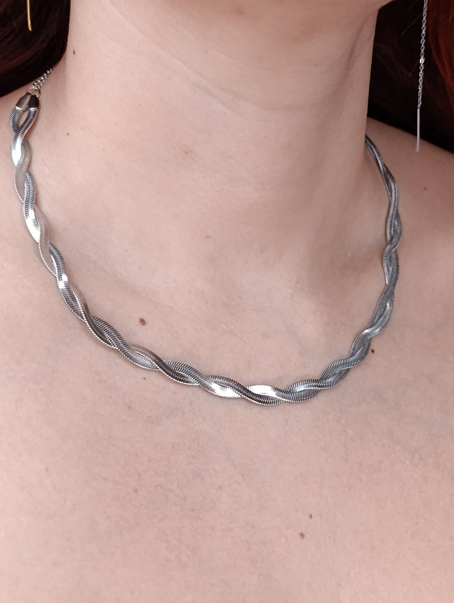 Collana Intreccio 2.0 🖤 Due Catene Snake Intrecciate in Acciaio Inossidabile 316L