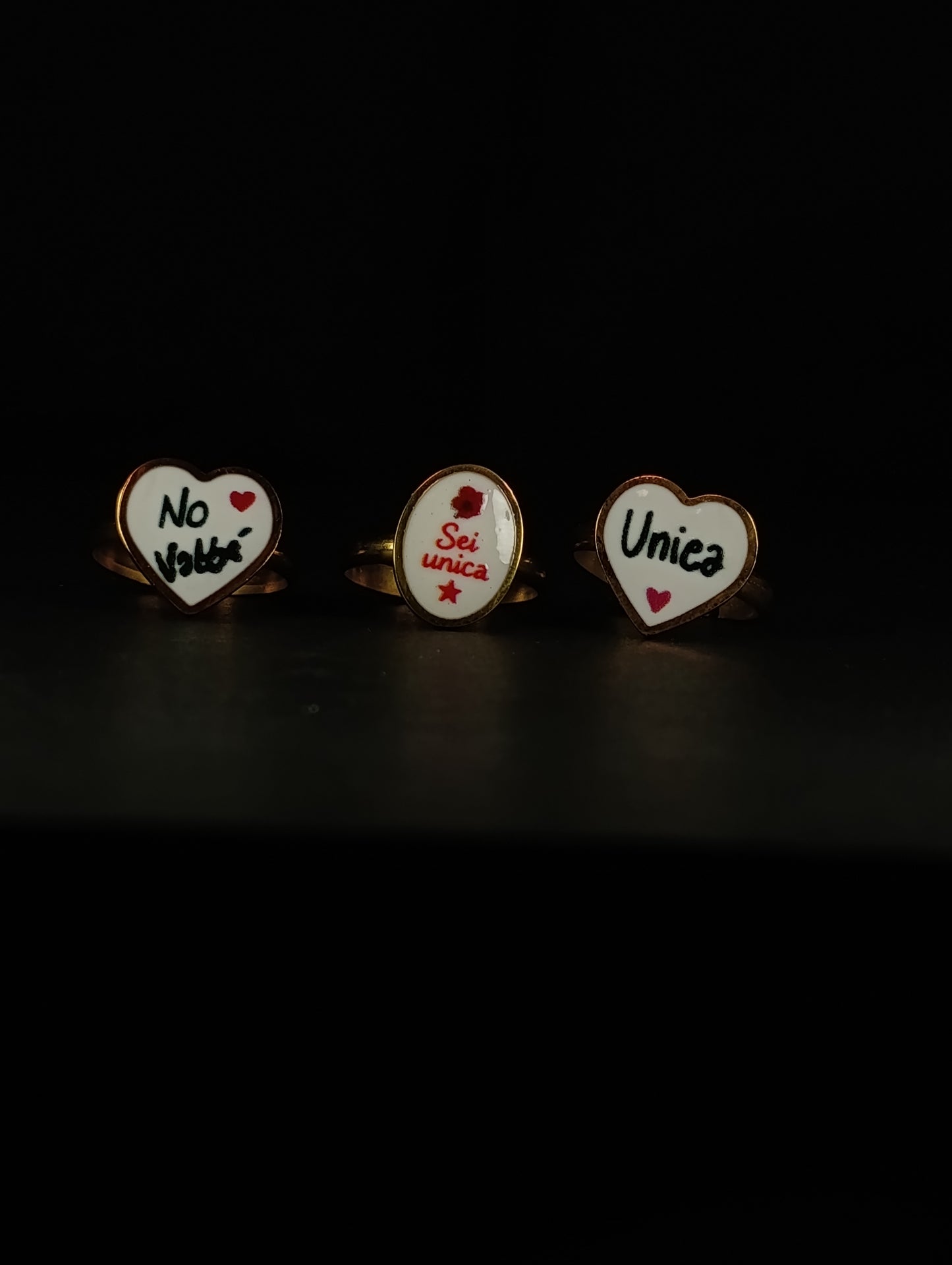 Omaggio 🖤 anello con frase