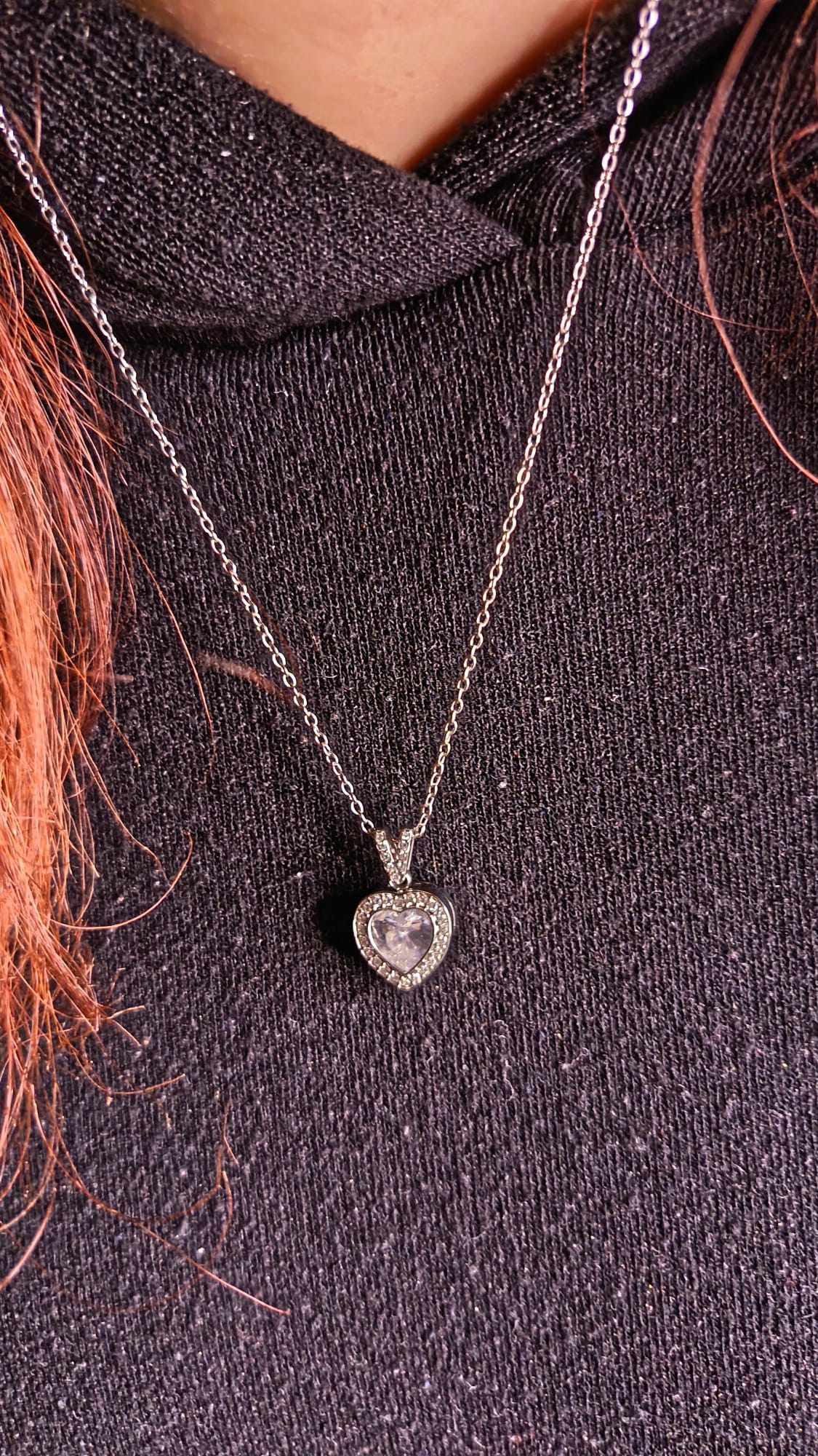 Collana Cuore Intercambiabile in Acciaio Inossidabile con 4 Pietre Incluse - Bijoux Personalizzabile Oro e Argento 🖤