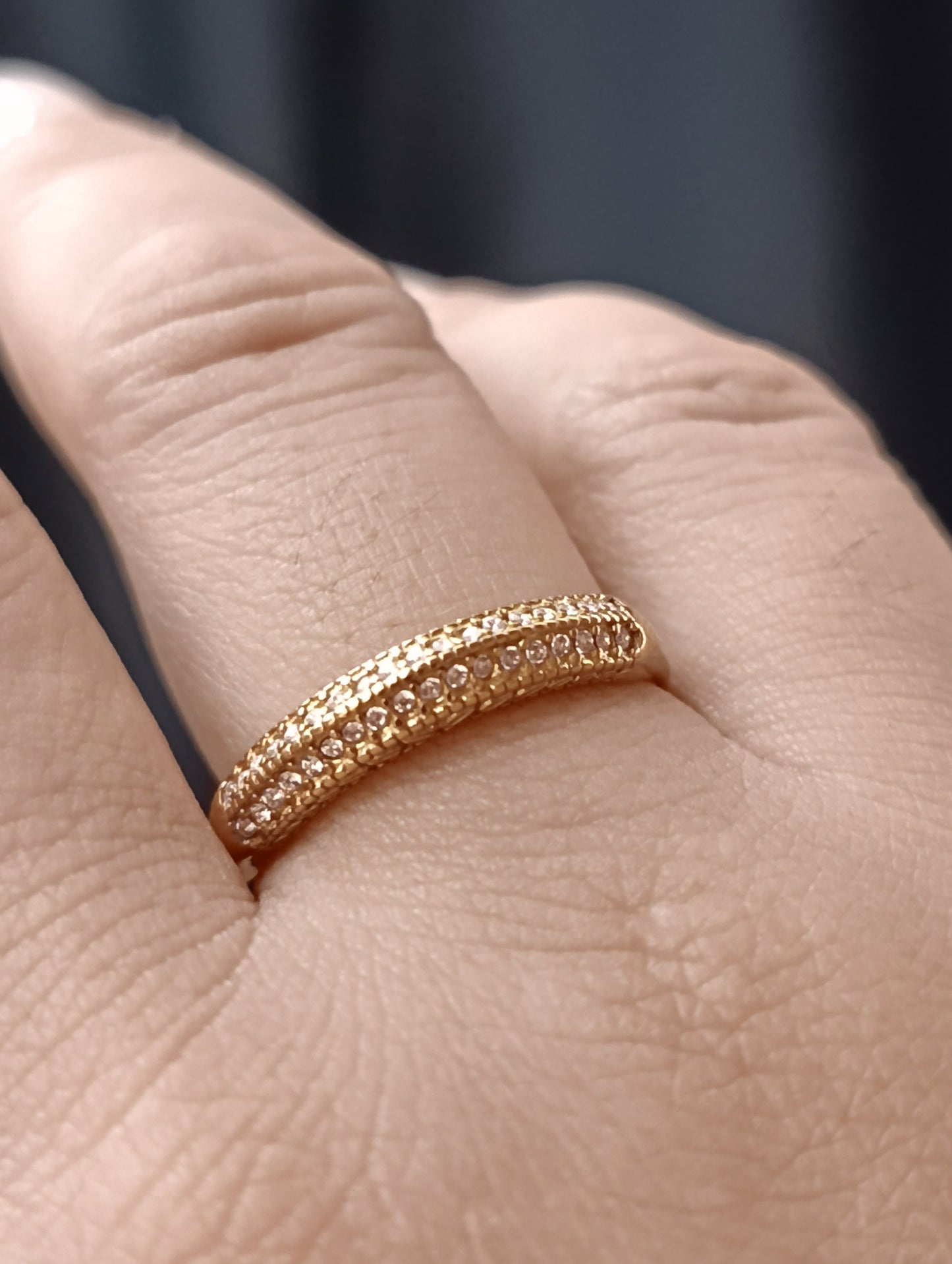 Anello Bon Bon 🖤 Pavé di Cristalli in Acciaio Inossidabile 316L