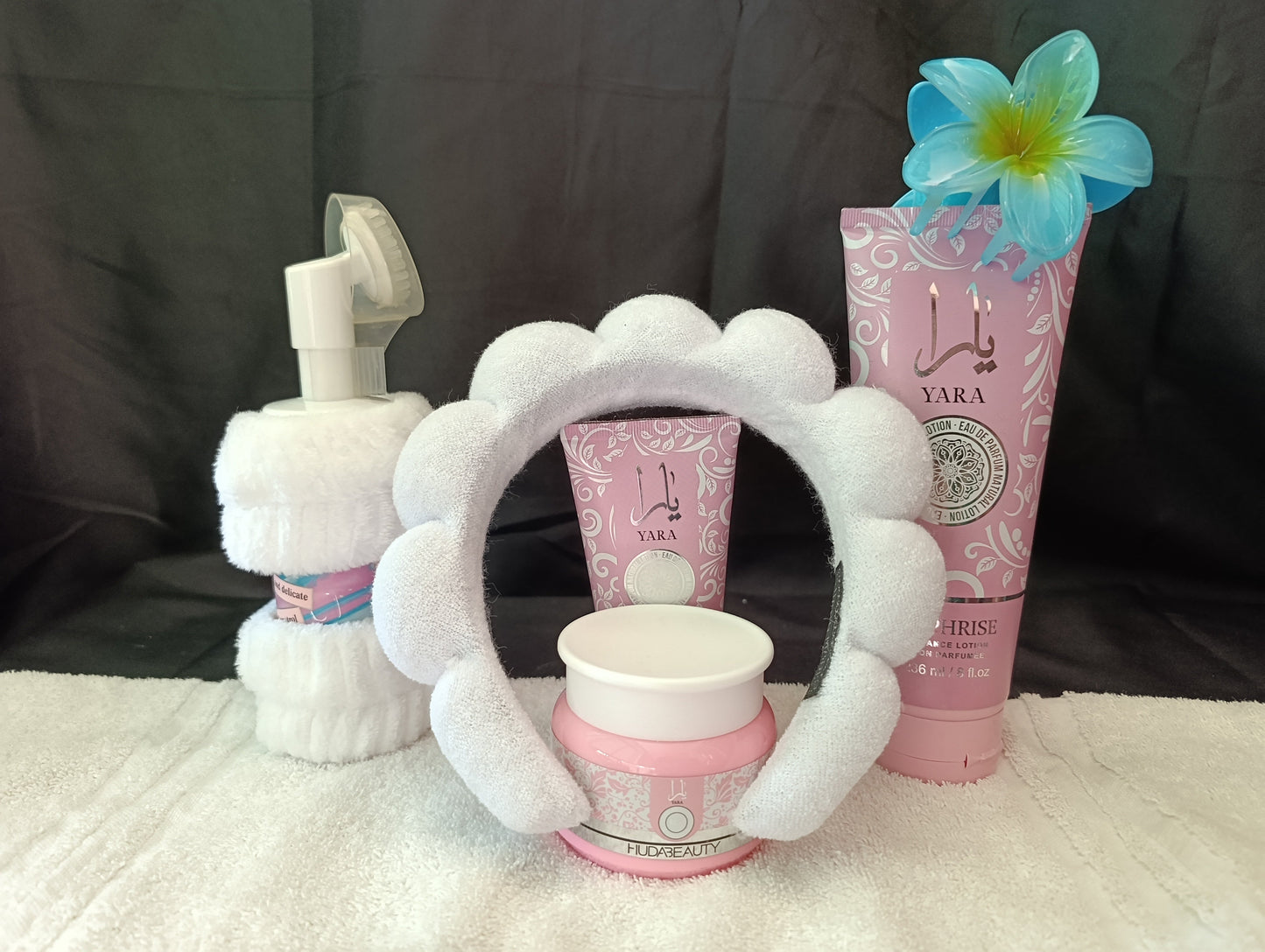 Set Skincare Viso per la Detersione Quotidiana con Cerchietto e Polsini
