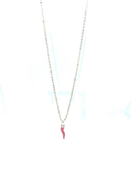 Collana Corno Napoletano in Acciaio Inossidabile – Amuleto di Fortuna