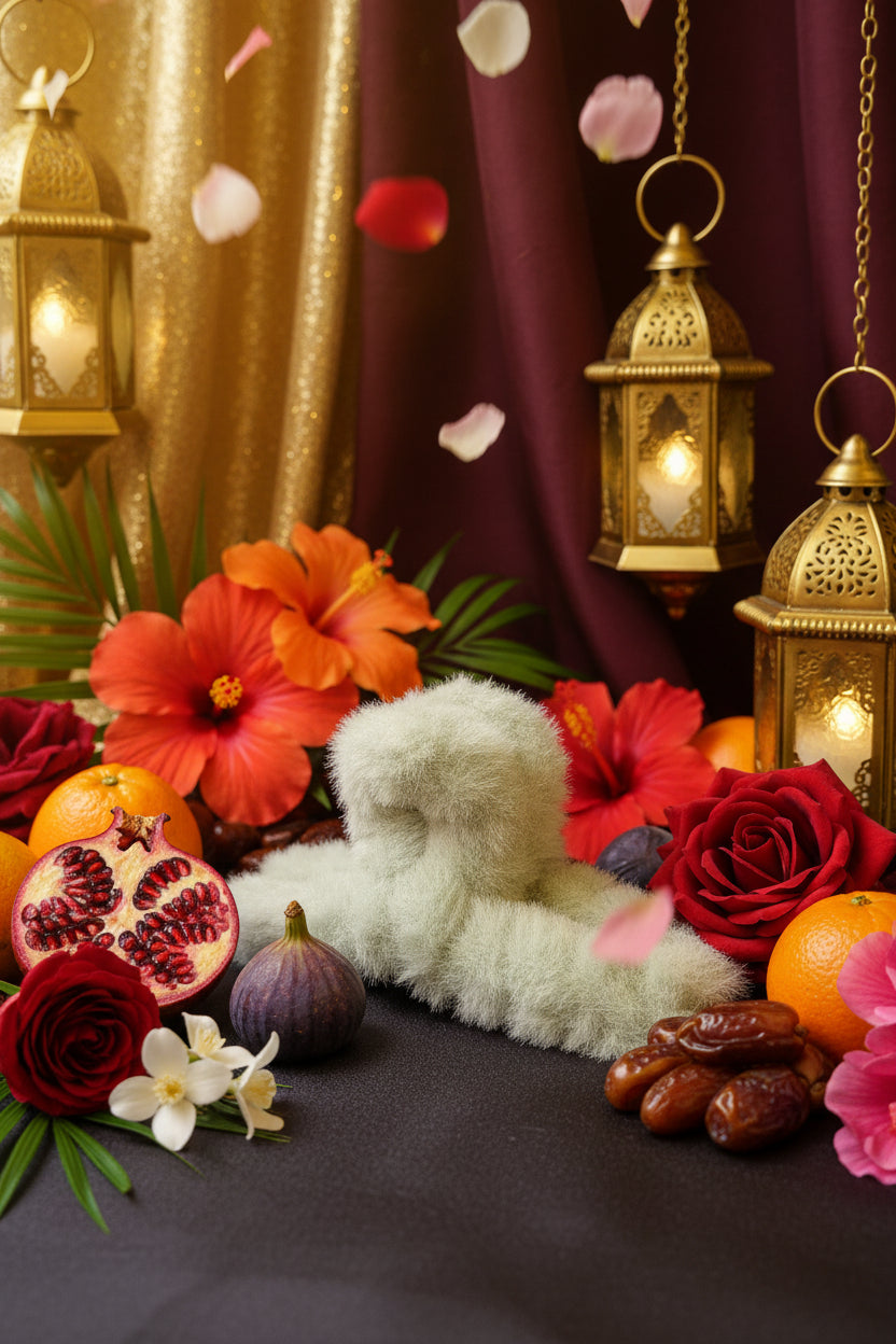 Molletta Capelli con Peluche 🖤 Accessorio Capelli Fiori Frutti e Magia Araba