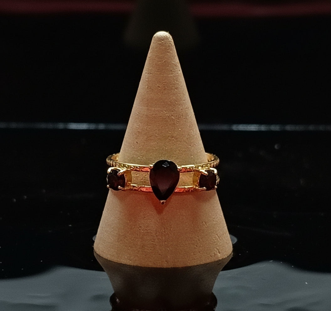 Anello Frozen 🖤 Pietra in Vetro Effetto Cristallo Regolabile