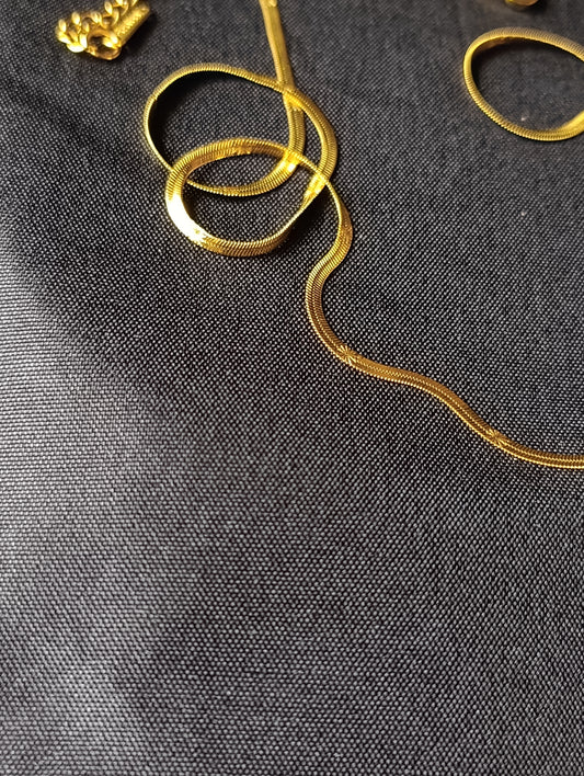 Collana Stella Cometa 🖤 Catena Snake Dorata con Stelle in Acciaio 316L