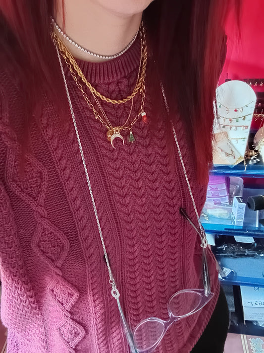 Catenina occhiali intreccio unisex