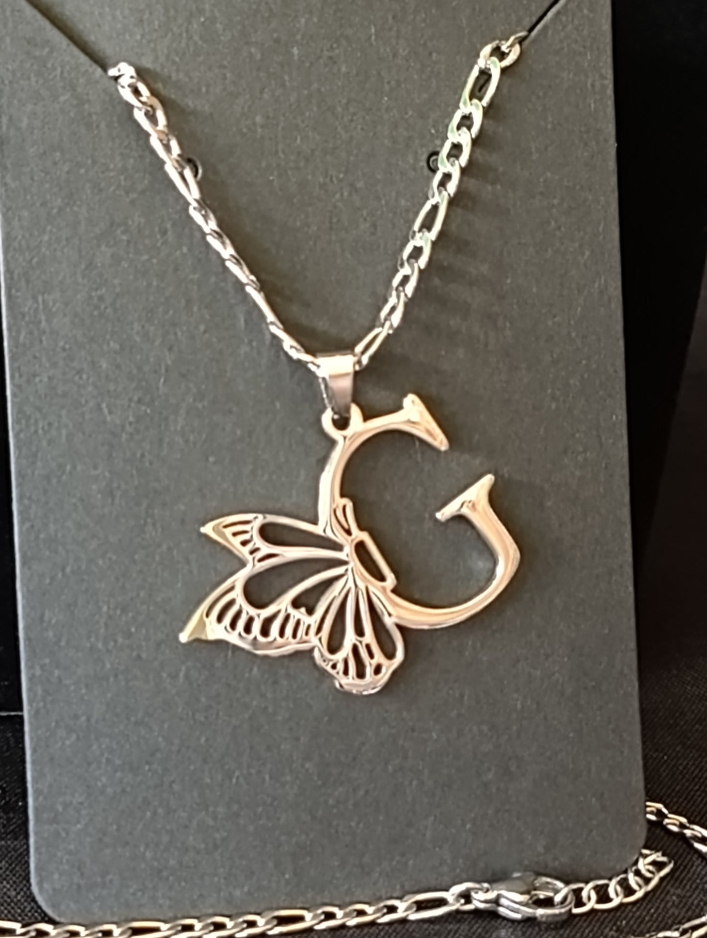 Collana Iniziale Farfalla Acciaio Inossidabile 🖤