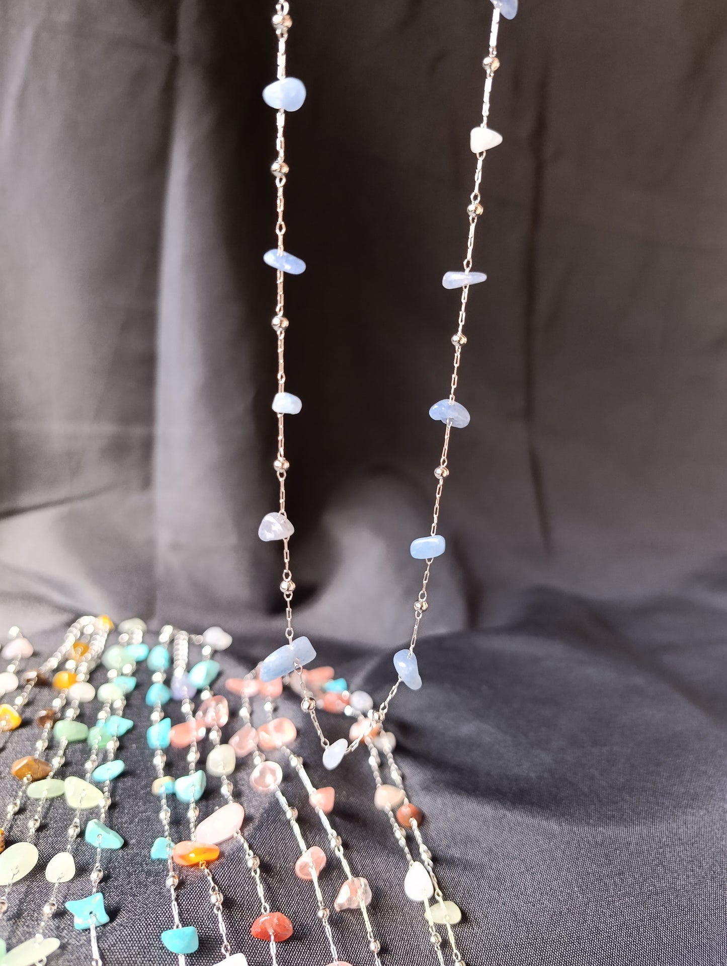 Omaggio 🖤 Collana Arcobaleno Pietre multicolor 40 cm