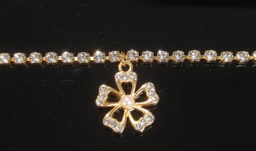 Bracciale Tennis ciondolo fiore